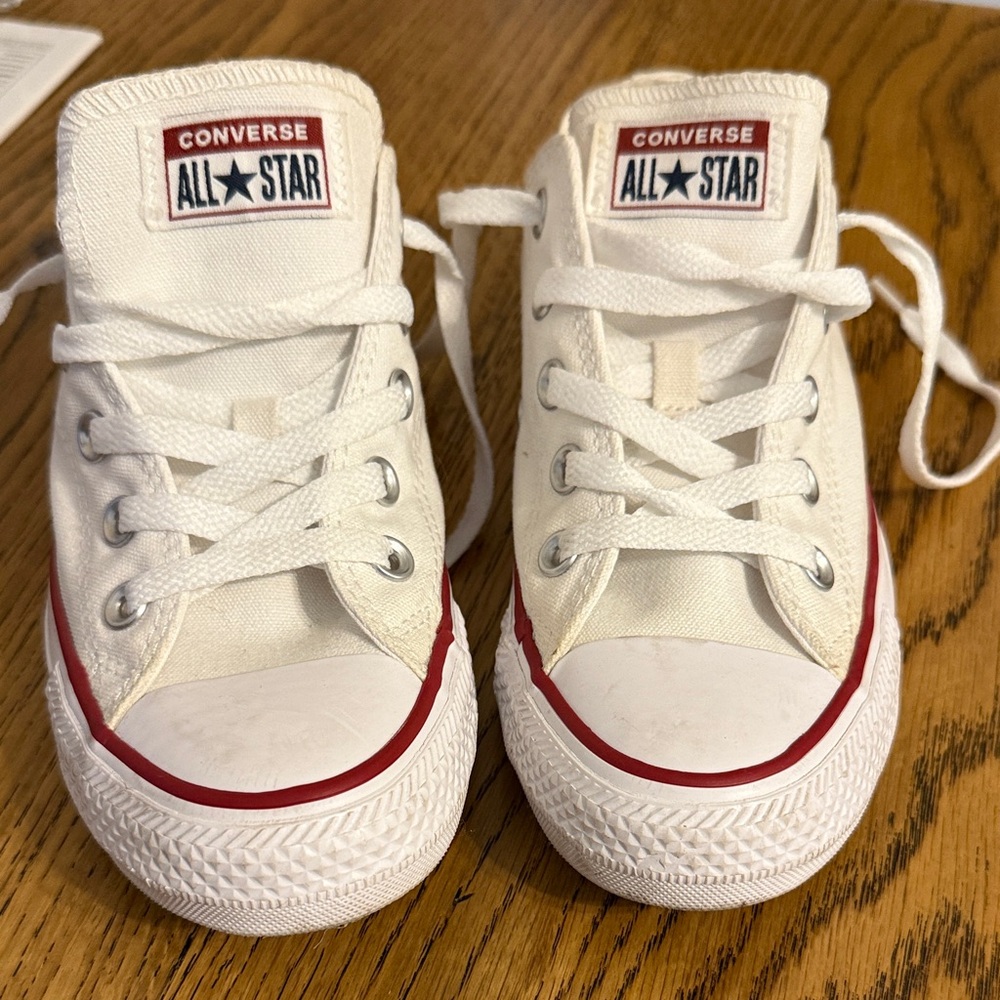 Converse All Star White and Red Sneakers